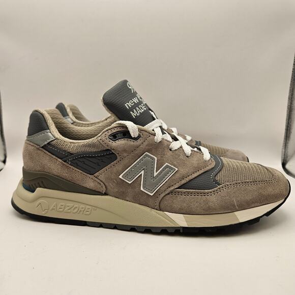NEW BALANCE MEN\'S 9 MADE IN USA 998 CORE ATHLETIC RUNNING SHOES NWOB U998GR